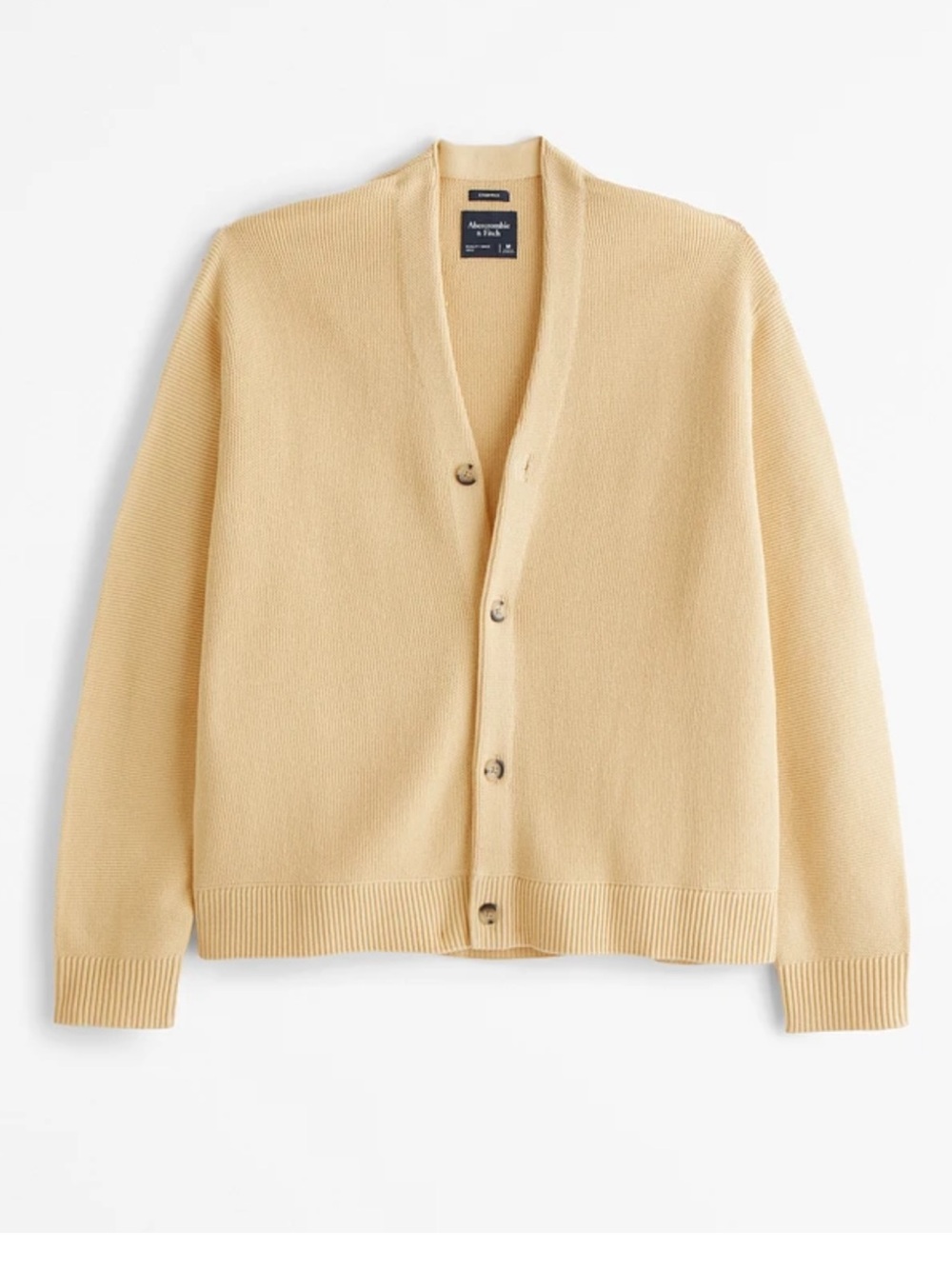 Abercrombie & Fitch Butter Yellow Cropped Cardigan Size Small